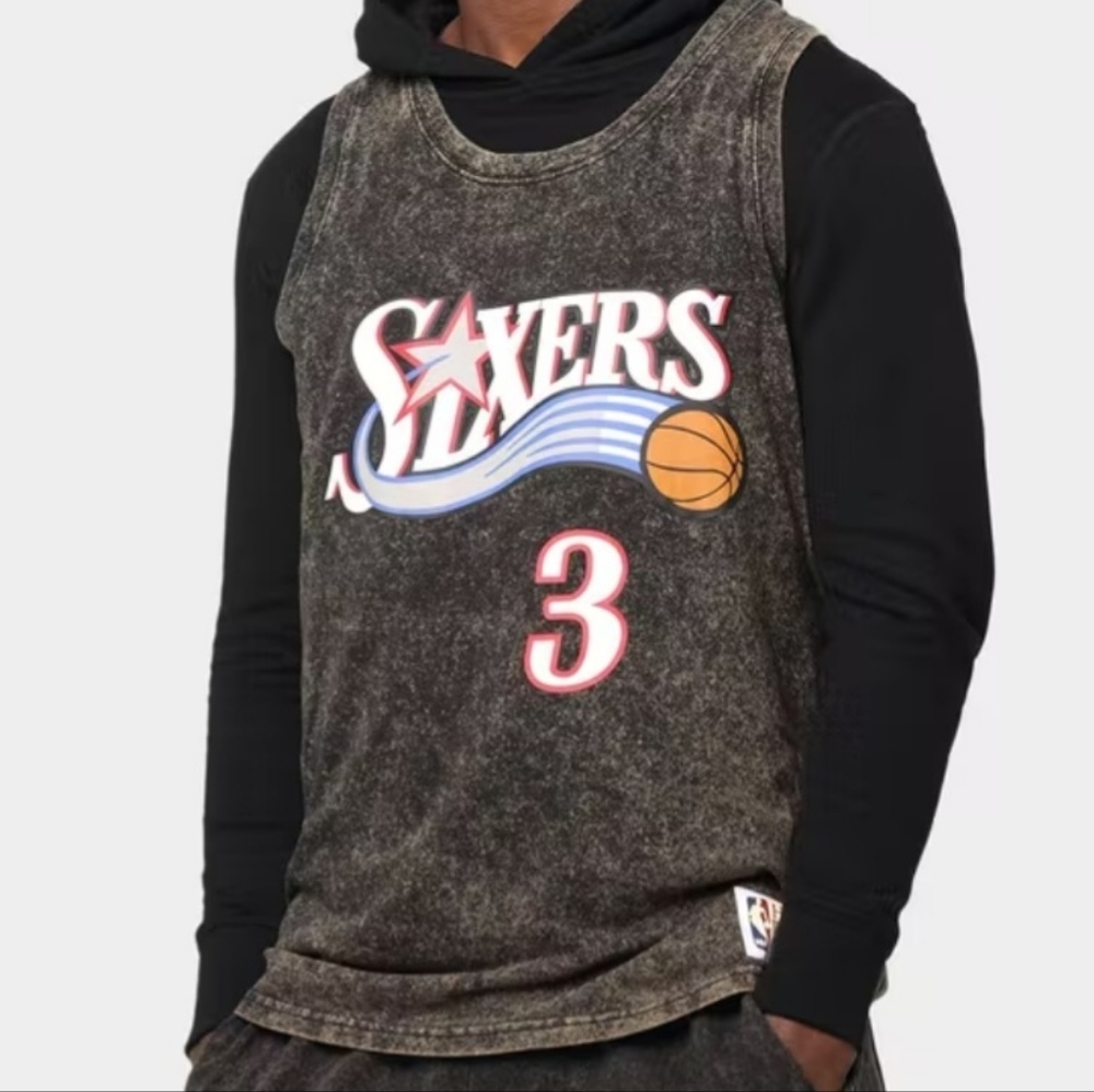 Mitchell & Ness Philadelphia 76ers Allen Iverson Acid Wash Jersey